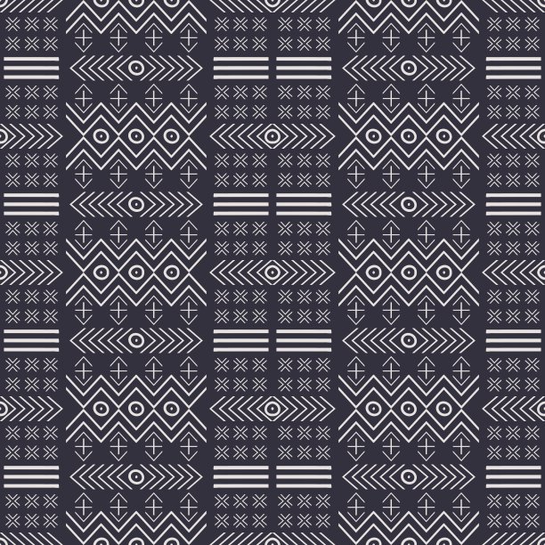 非洲泥布蓝色图案图片下载