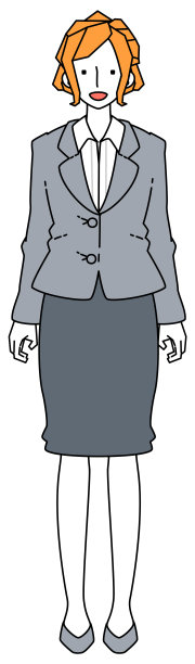 一个站着的西装女商人的插图图片下载