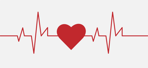 线率的心跳。医疗监护心脏跳动和节律。心电图心脏和脉搏监测健康。向量图片下载