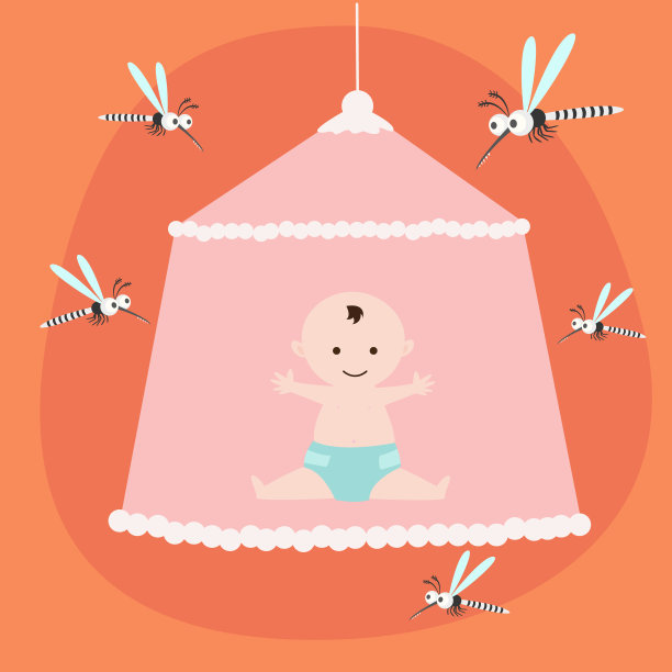 蚊子是登革热病毒，寨卡病毒，疟疾的携带者。蚊子控制概念。图片下载