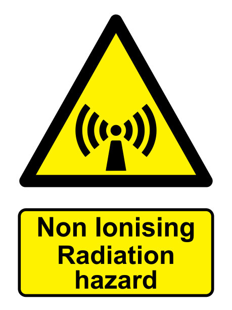 非电离辐射危险警告标志向量ESP10。图片下载