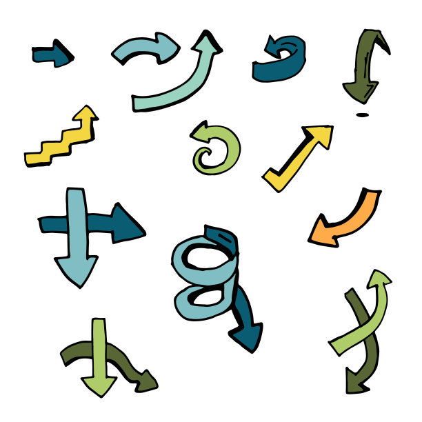 矢量手绘箭头集图片下载