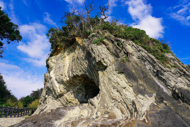 荒崎海岸，岩石海岸(神奈川县横须贺市荒崎公园)图片下载