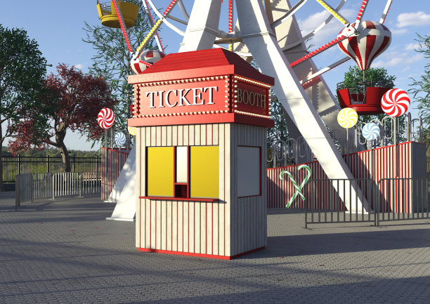 3D渲染游乐园图片下载