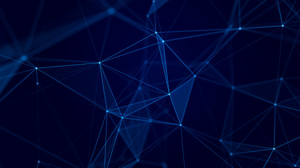 网络连接结构。数据传输。点与线交织的抽象背景。3 d渲染。图片下载