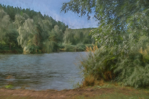 斯塔福德郡坎诺克·蔡斯AONB的数字绘画图片下载