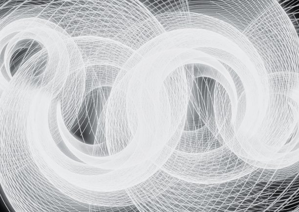 几何白光漩涡的三维插图图片下载