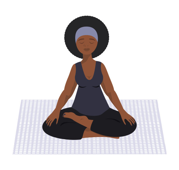 女子练习莲花体式图片下载