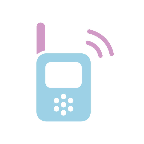 婴儿无线电监视器隔离矢量字形图标图片下载