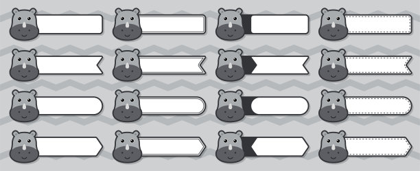 注意贴纸设置犀牛图片下载