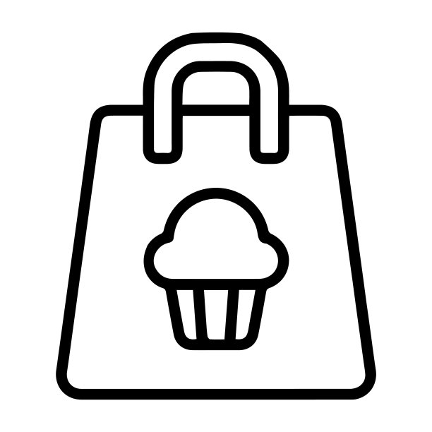 食品外卖袋图标图片下载