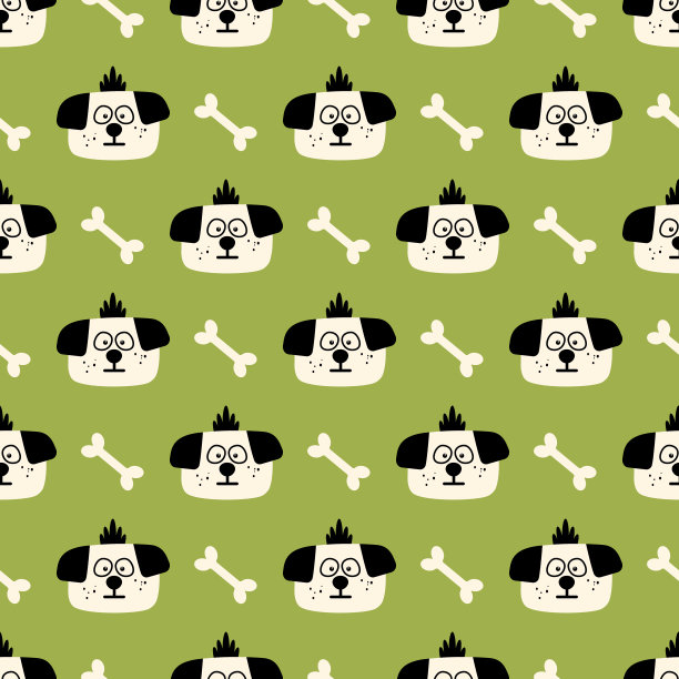 模式的狗骨头图片下载