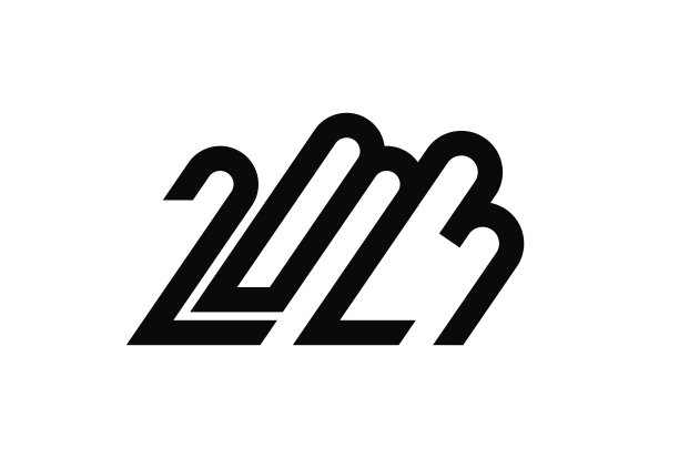 创意未来优雅的2023年新年数字矢量插图图片下载