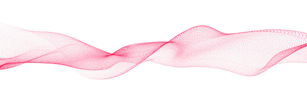 摘要动态平滑波。声波的概念。白色背景的未来主义粒子流。数字脉冲均衡器技术。矢量插图。图片下载