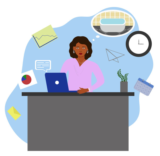 非裔美国女性在笔记本电脑上工作，想在家里放松图片下载