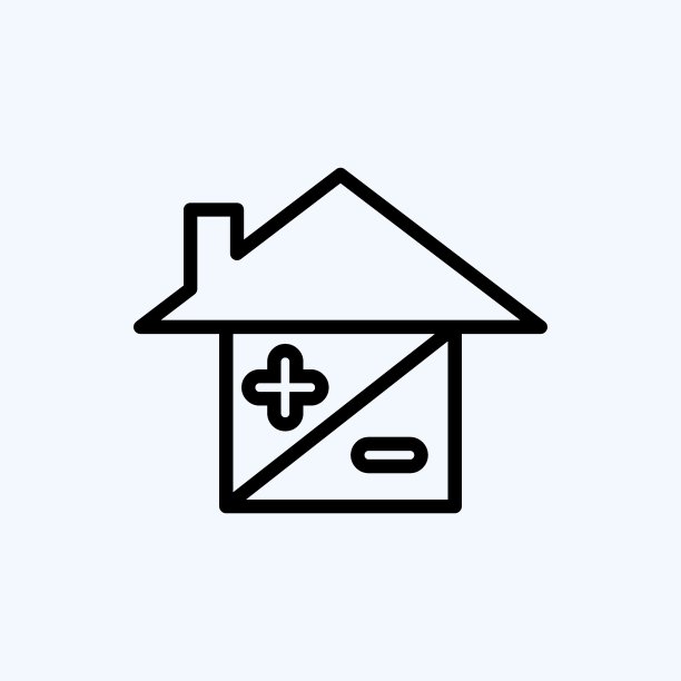 图标的抵押贷款。适合教育象征。行风格。简单的设计可编辑。设计模板向量。简单的说明图片下载