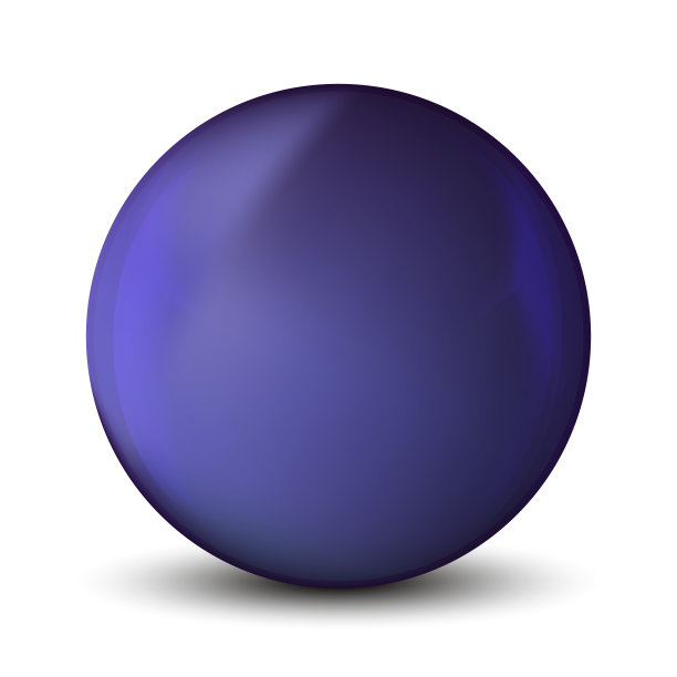 玻璃紫珠或名贵珍珠。光滑的现实球，三维抽象矢量插图突出显示在白色背景。带有阴影的大金属泡泡。图片下载