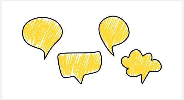 涂鸦聊天云剪贴画孤立。手绘语音符号。素描矢量插图。每股收益10图片下载