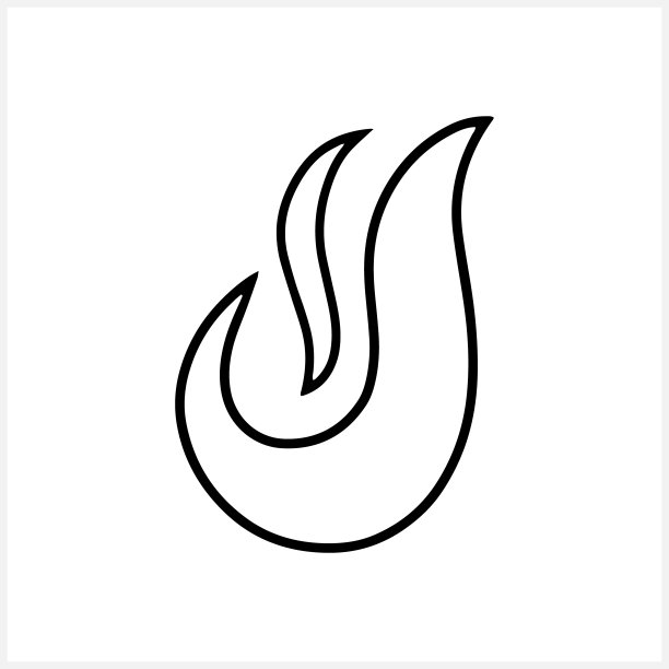火图标孤立。素描矢量插图。每股收益10图片下载