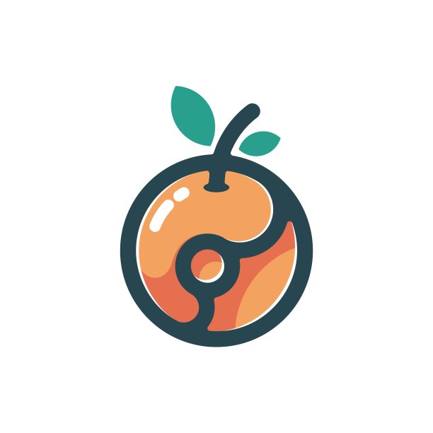 矢量插图橙色简单的吉祥物风格图片下载