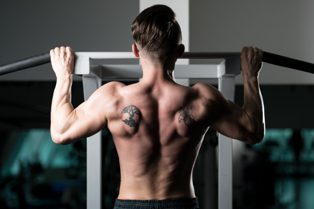 男运动员做引体向上图片下载