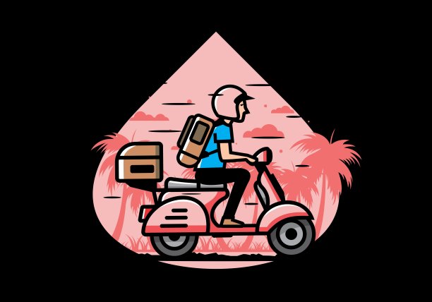 一个人骑着摩托车去度假图片下载