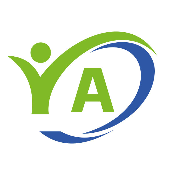 首字母A标志医学设计与人类的符号。人民保健，健康标志，健身标志图片下载