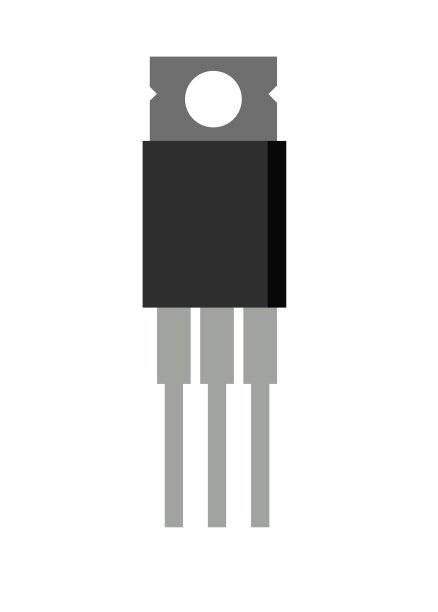 有三个触点的晶体管。无线电电路元件。对象隔离在白色背景上。电子产品的细节。向量图片下载