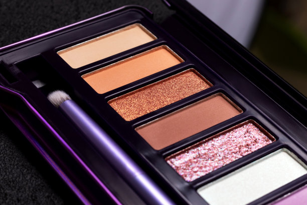 眼影调色板的特写图片下载