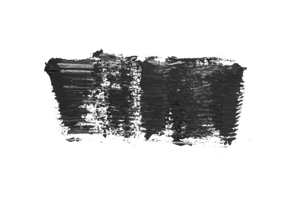 黑色睫毛膏的笔触孤立在白色上图片下载