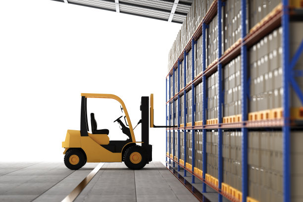 叉车在仓库图片下载