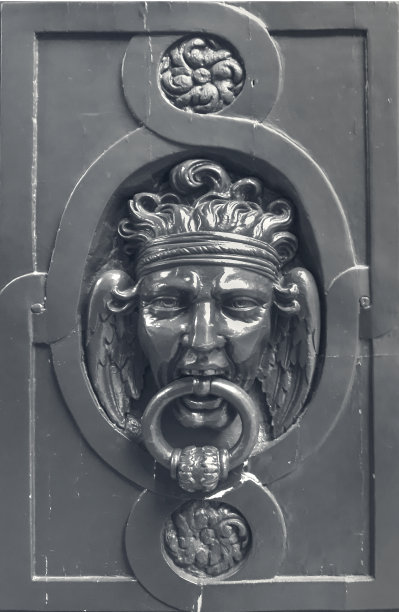 门敲雕塑图片下载