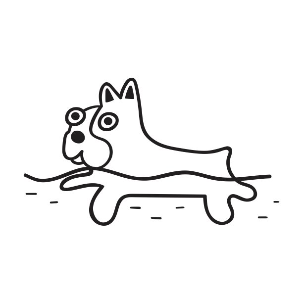 狗游泳。图片下载