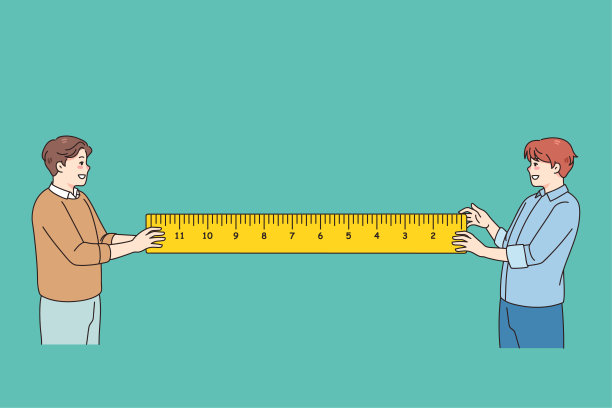 拿着尺子量尺寸的人图片下载