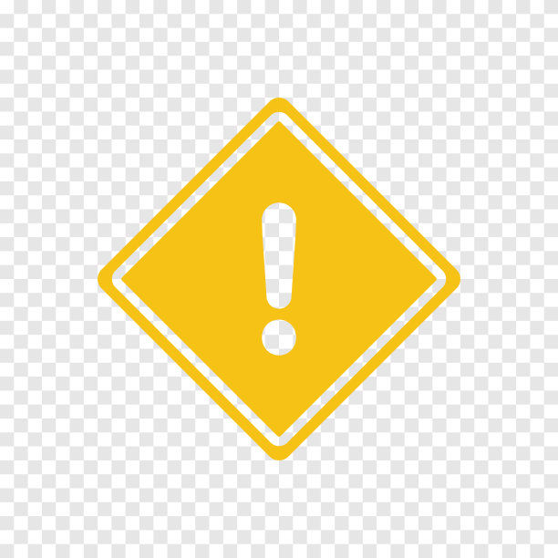 透明背景上的警示标志图标图片下载