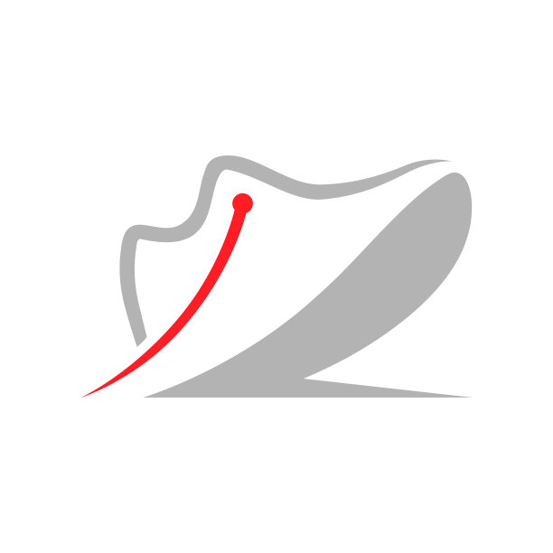 白色背景上的运动鞋标志图片下载