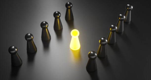 发光的和黑色的棋子图片下载