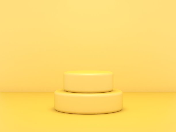 带领奖台的抽象构图3D渲染图片下载