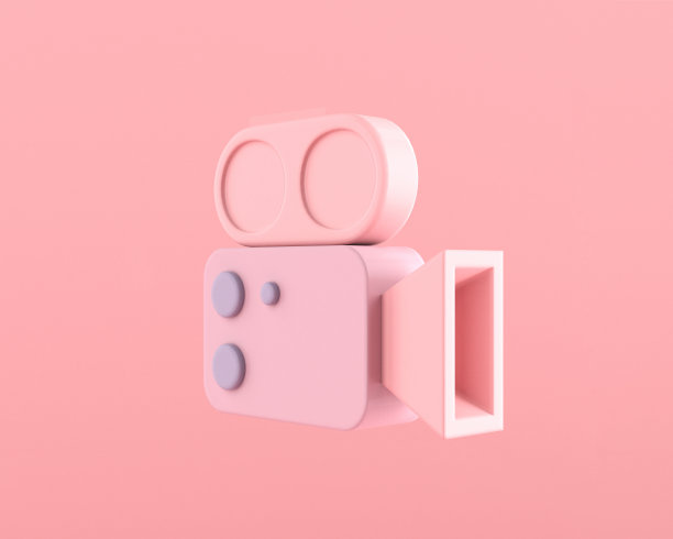 摄像机图标，3D渲染图片下载