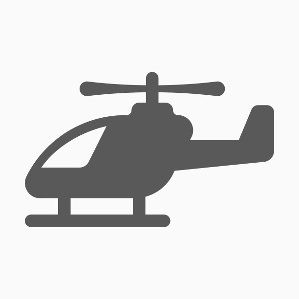 直升机图标，交通工具矢量图图片下载