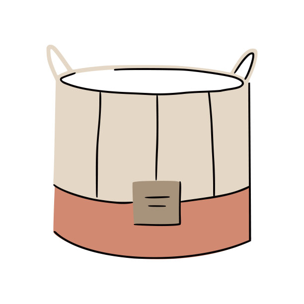 简单现代的斯堪的纳维亚式托儿所篮子。非常适合网页设计，说明，卡片和应用程序。图片下载