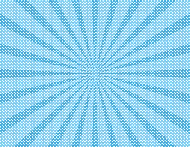 背景，壁纸图像与白色圆点上的蓝色集中线/插图材料(矢量插图)图片下载