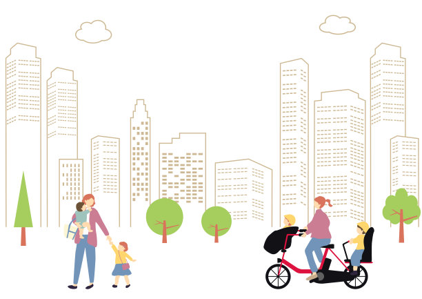 在城市和建筑里养育母亲图片下载