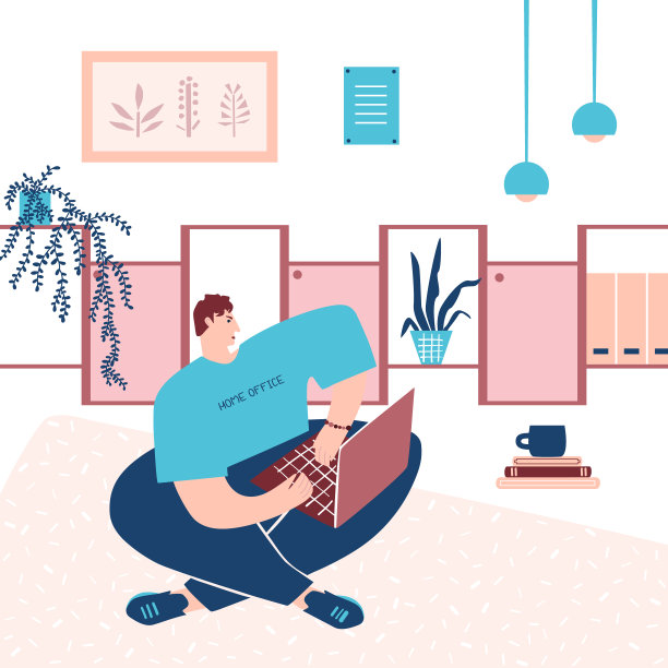 使用笔记本电脑工作的男人图片下载