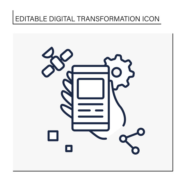 现代科技线条图标图片下载