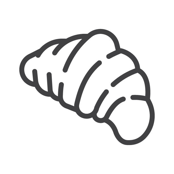 牛角面包糕点线图标图片下载