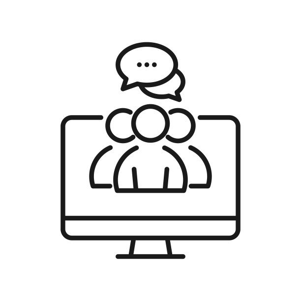 在线培训，教育资源矢量线图标。现场网络研讨会图片下载