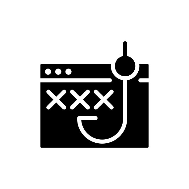 钓鱼黑色字形图标图片下载