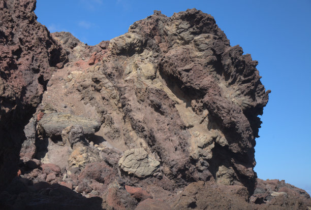 大卡纳利亚岛西部的Punta de las Arenas海角周围的火山岩图片下载