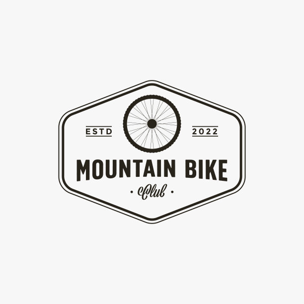 复古徽章徽章自行车，自行车，自行车商店，自行车俱乐部标志图标矢量插图的白色背景图片下载